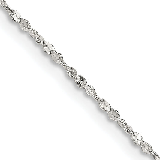 20 Inch Sterling Silver 1.4mm Twisted Serpentine Chain Necklace