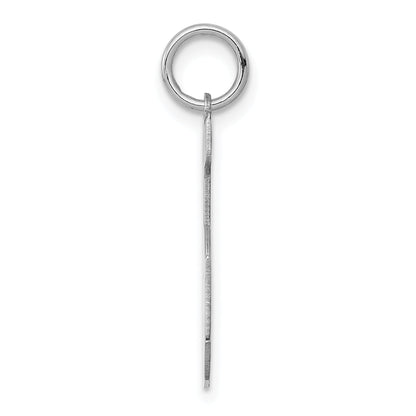 Sterling Silver Silver/Rhodium-Plated Polished Number 5 Charm