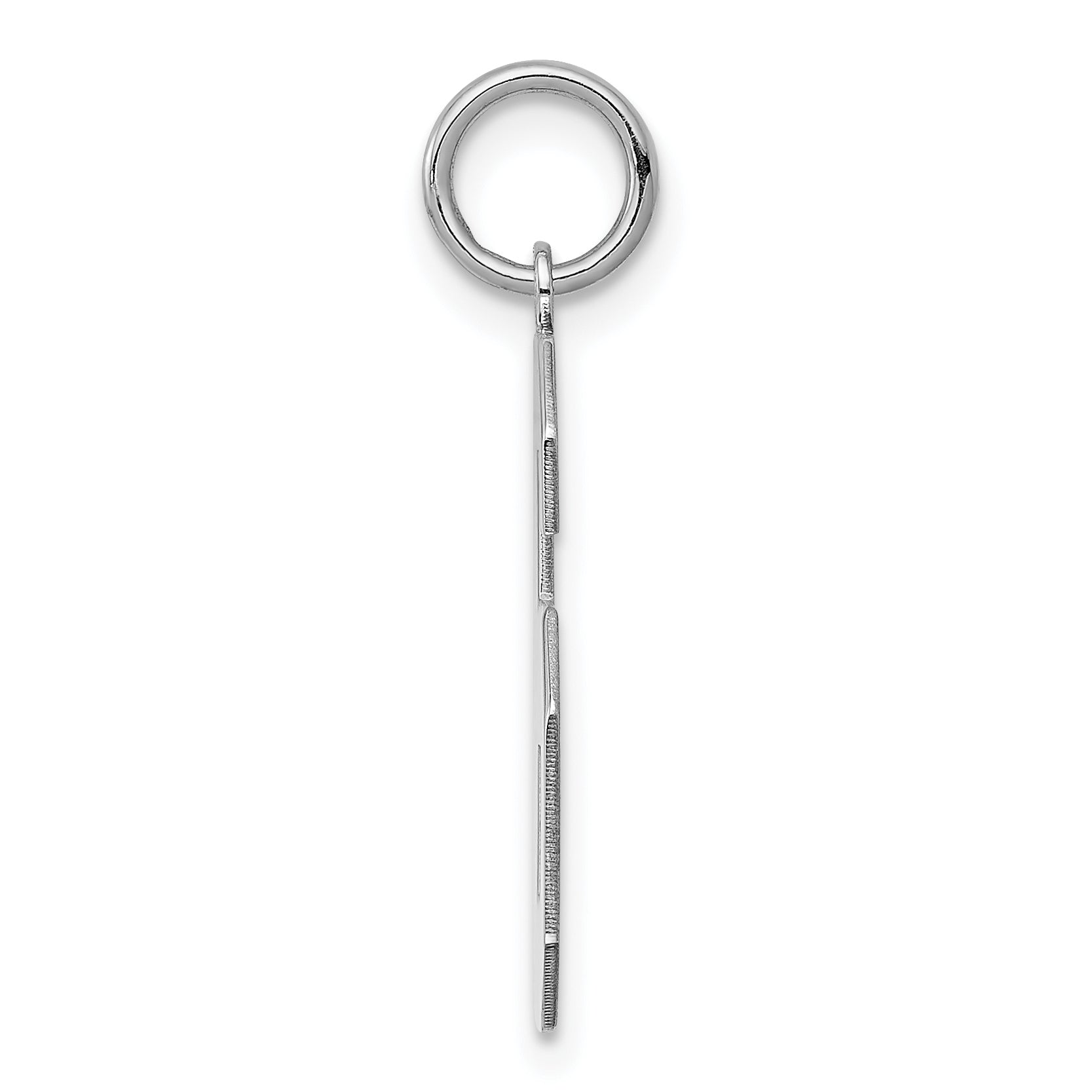 Sterling Silver Silver/Rhodium-Plated Polished Number 6 Charm