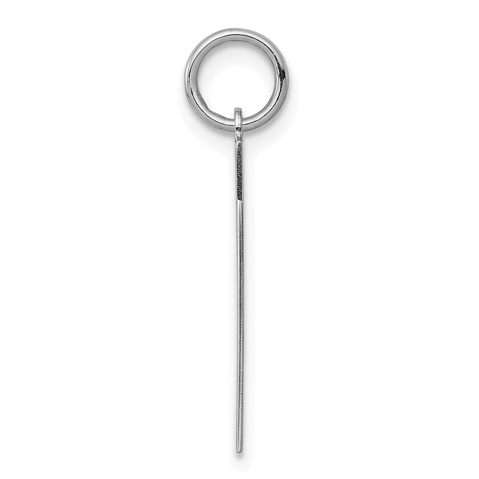 Sterling Silver Silver/Rhodium-Plated Polished Number 7 Charm