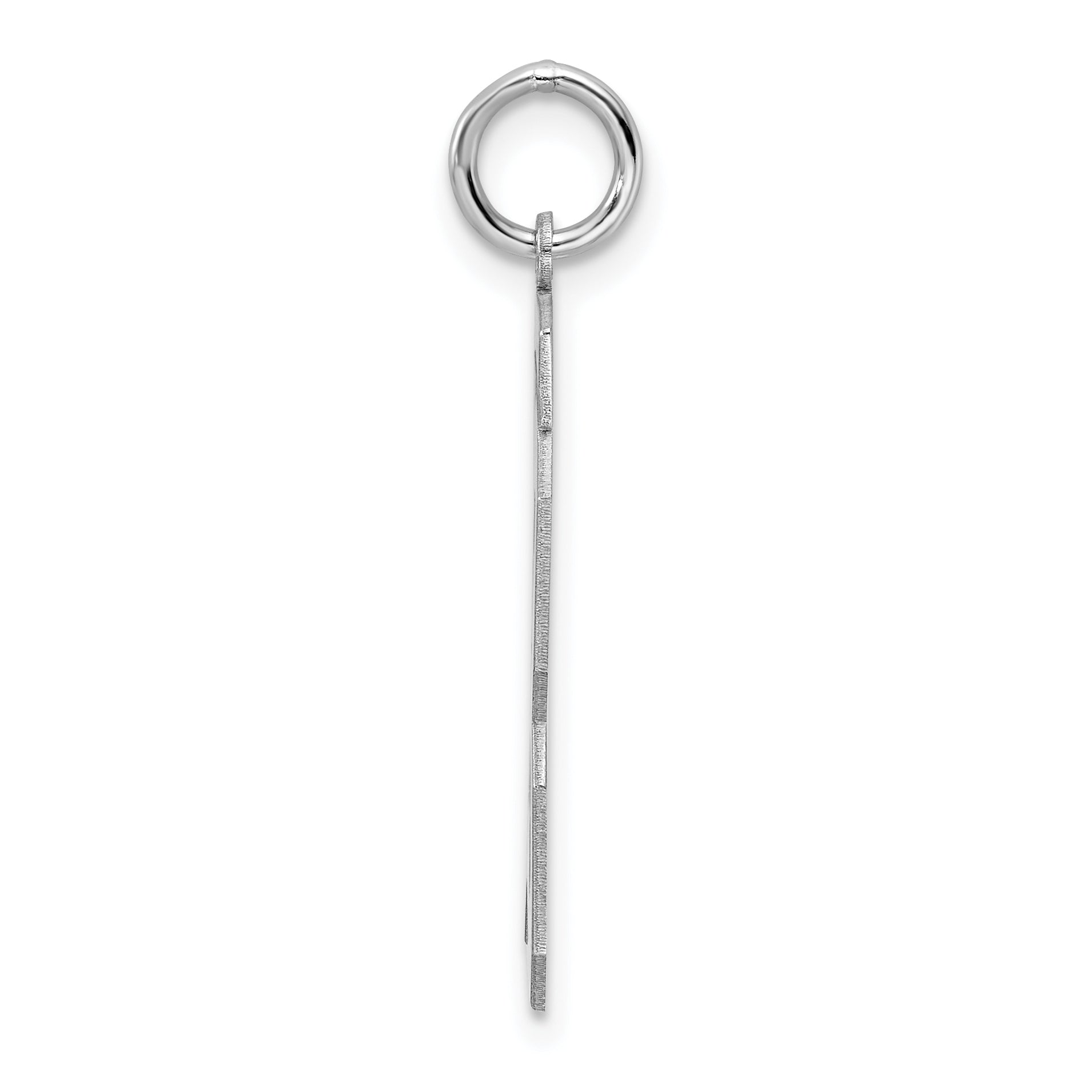 Sterling Silver Silver/Rhodium-Plated Polished Number 13 Charm