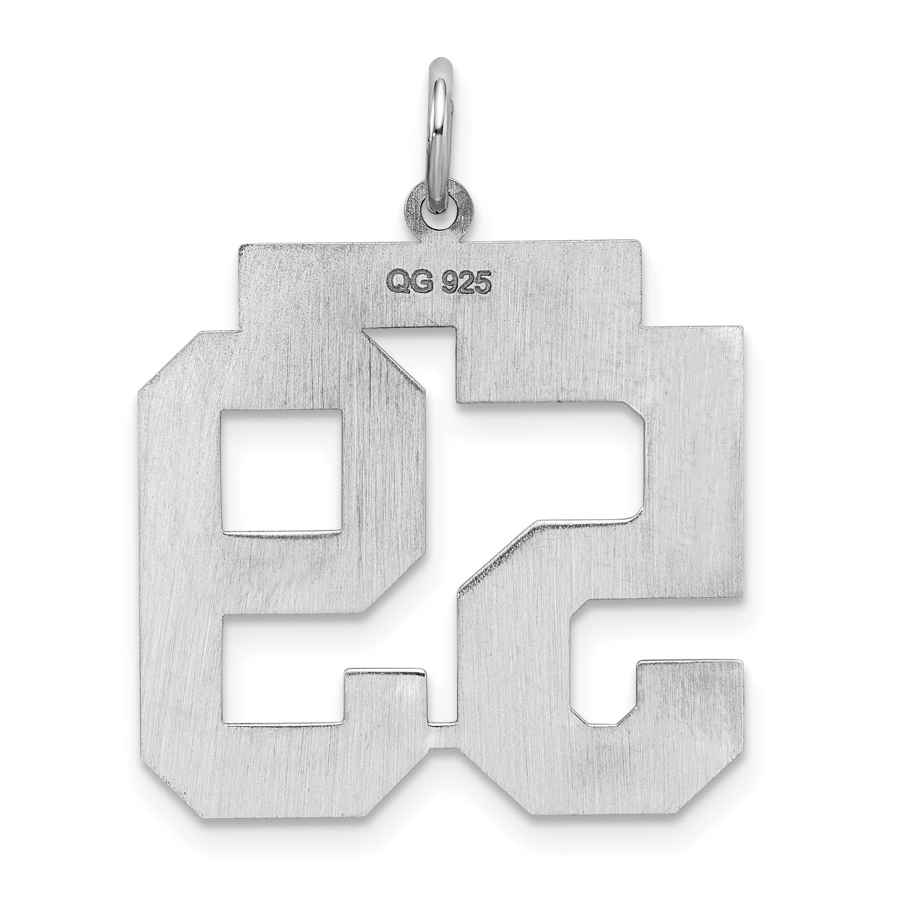 Sterling Silver Silver/Rhodium-Plated Polished Number 59 Charm