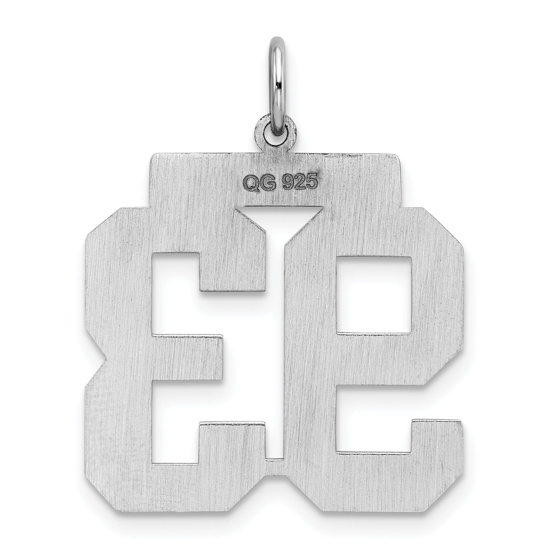 Sterling Silver Silver/Rhodium-Plated Polished Number 93 Charm