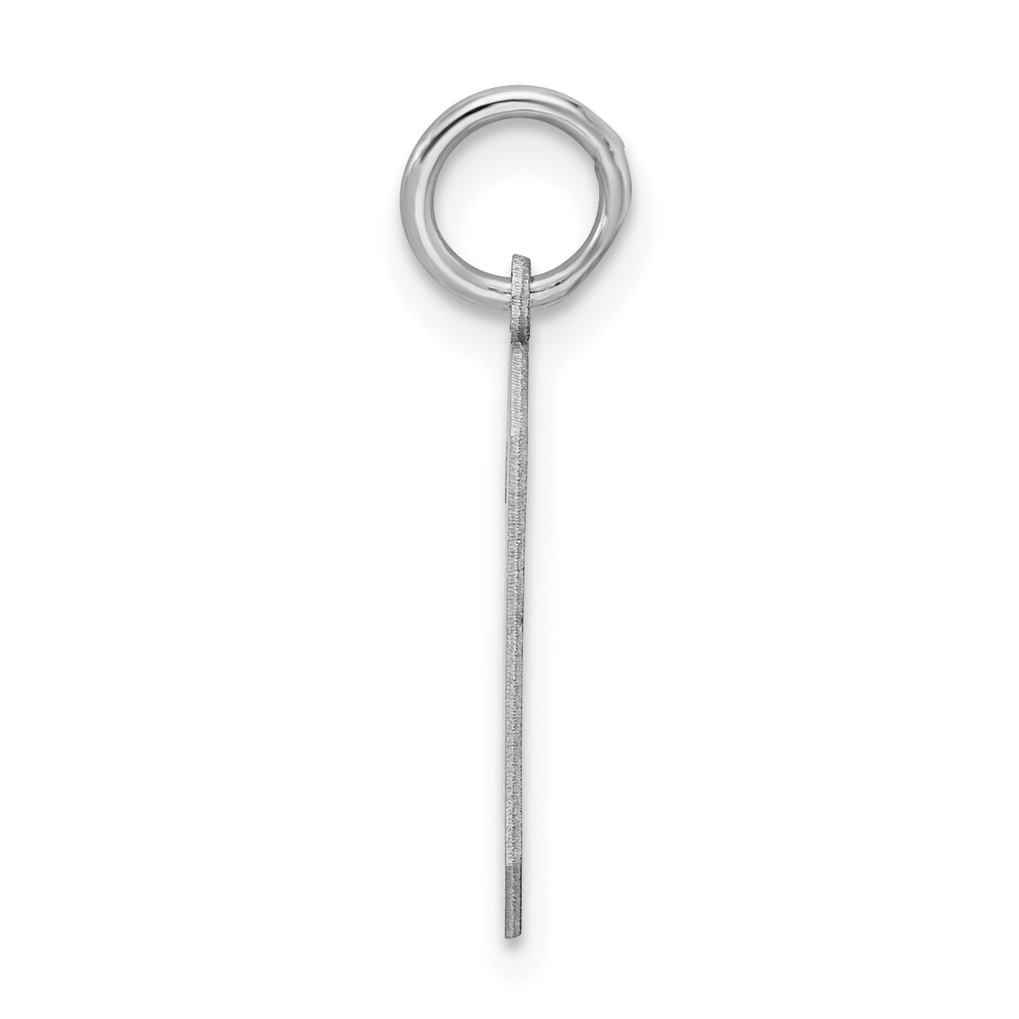 Sterling Silver Silver/Rhodium-Plated Satin Number 6 Charm