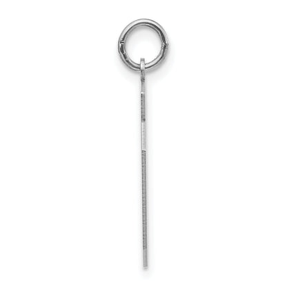 Sterling Silver Polished & Lasered Medium Number 07 W/Top Charm