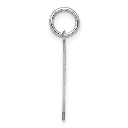 Sterling Silver Silver/Rhodium-Plated Satin Number 9 Charm