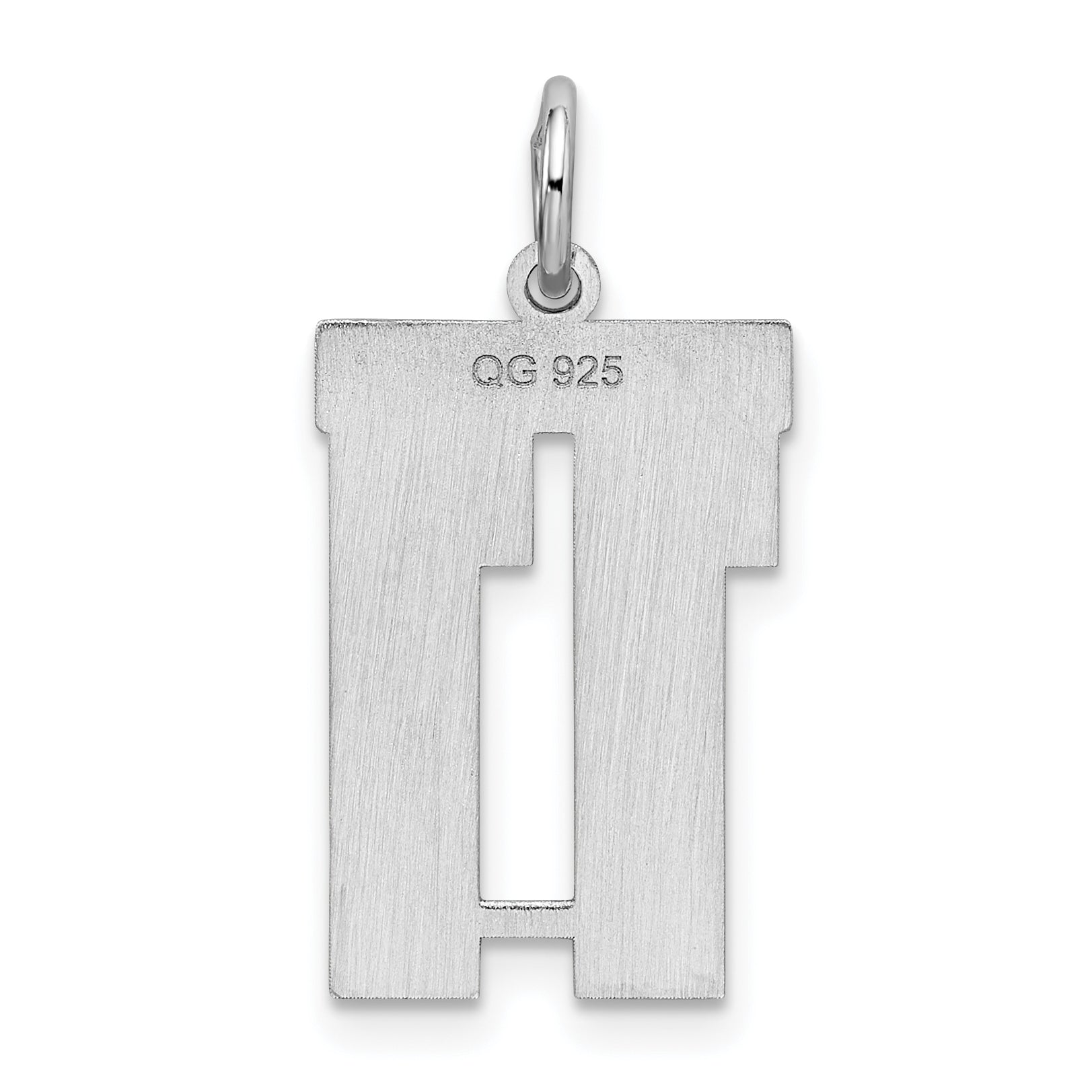 Sterling Silver Silver/Rhodium-Plated Satin Number 11 Charm