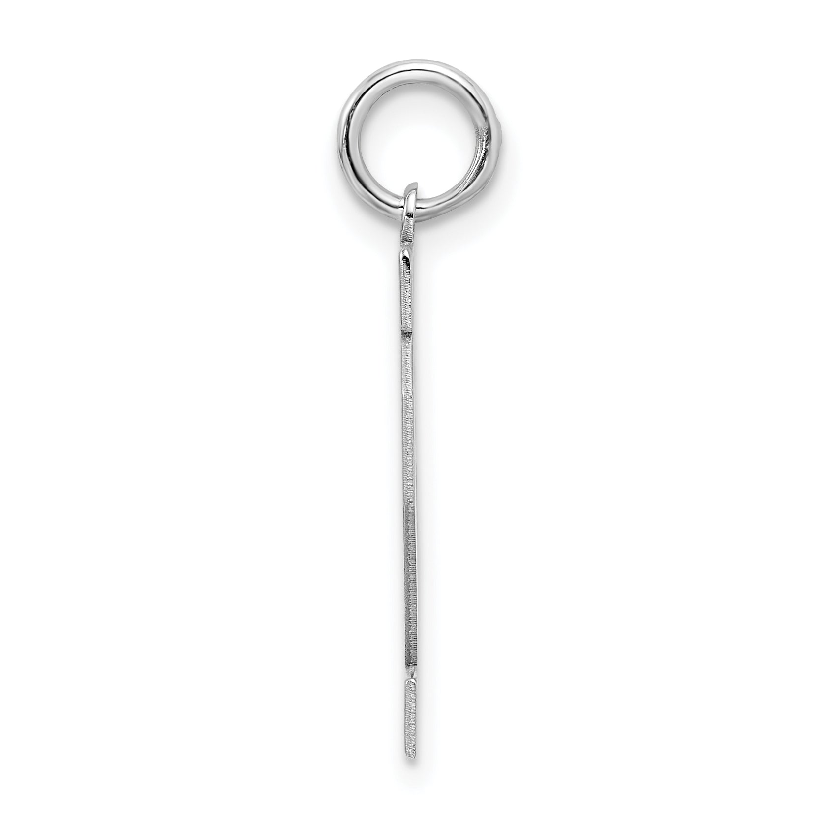 Sterling Silver Silver/Rhodium-Plated Satin Number 12 Charm