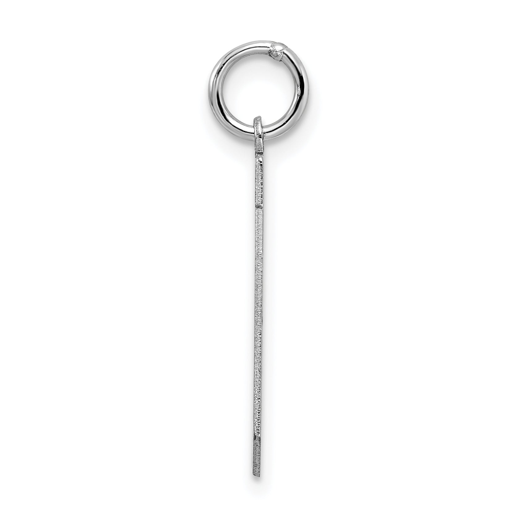 Sterling Silver Silver/Rhodium-Plated Satin Number 20 Charm