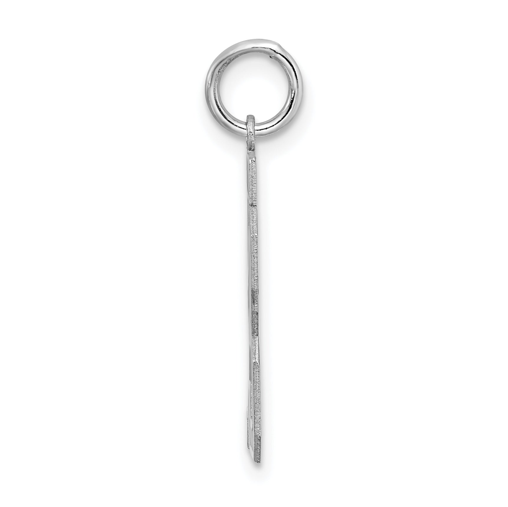 Sterling Silver Silver/Rhodium-Plated Satin Number 23 Charm