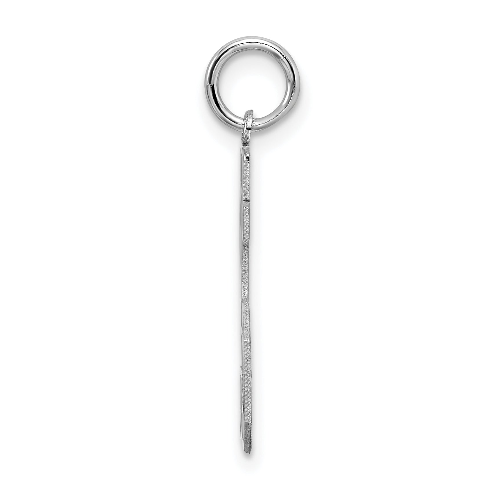 Sterling Silver Silver/Rhodium-Plated Satin Number 25 Charm