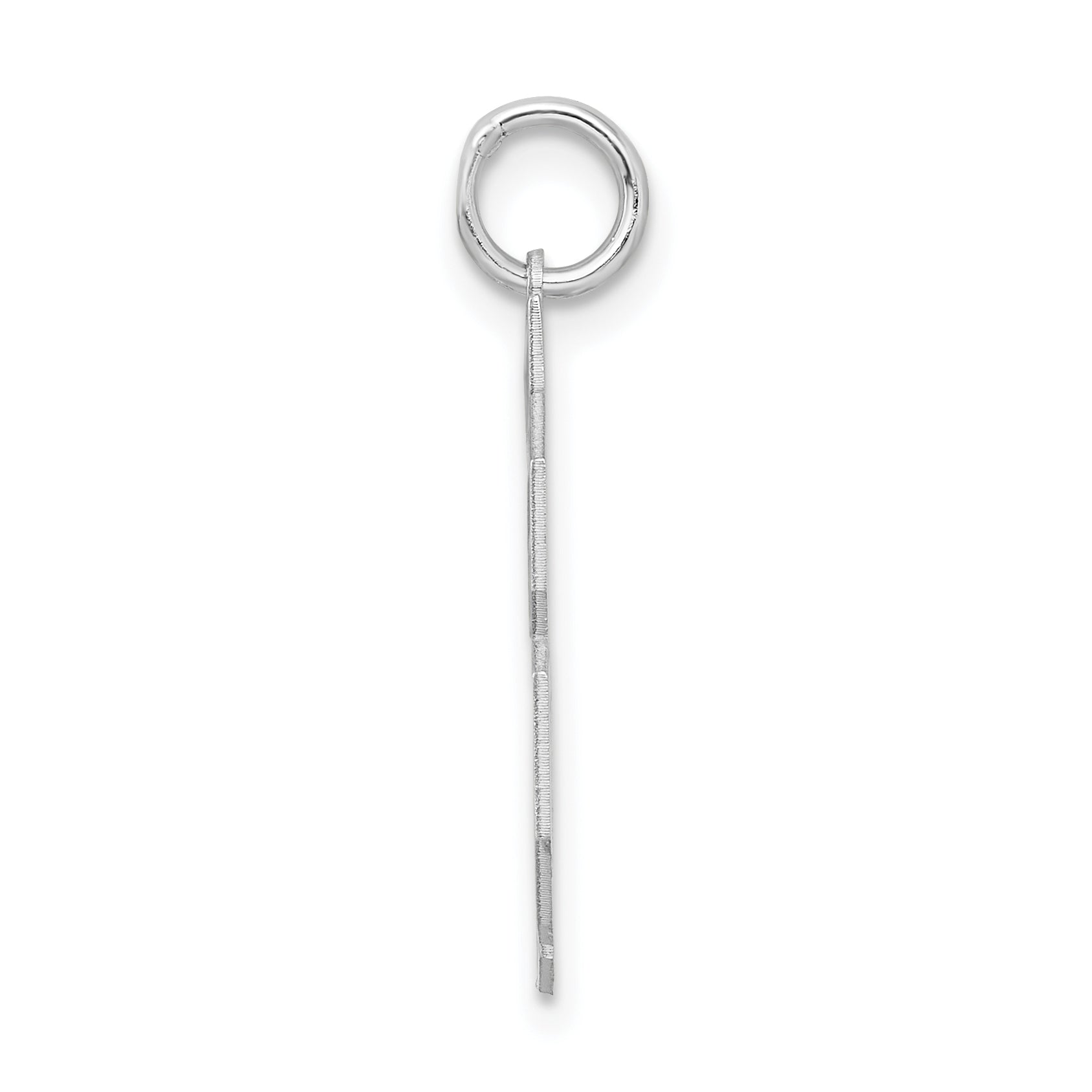 Sterling Silver Silver/Rhodium-Plated Satin Number 28 Charm