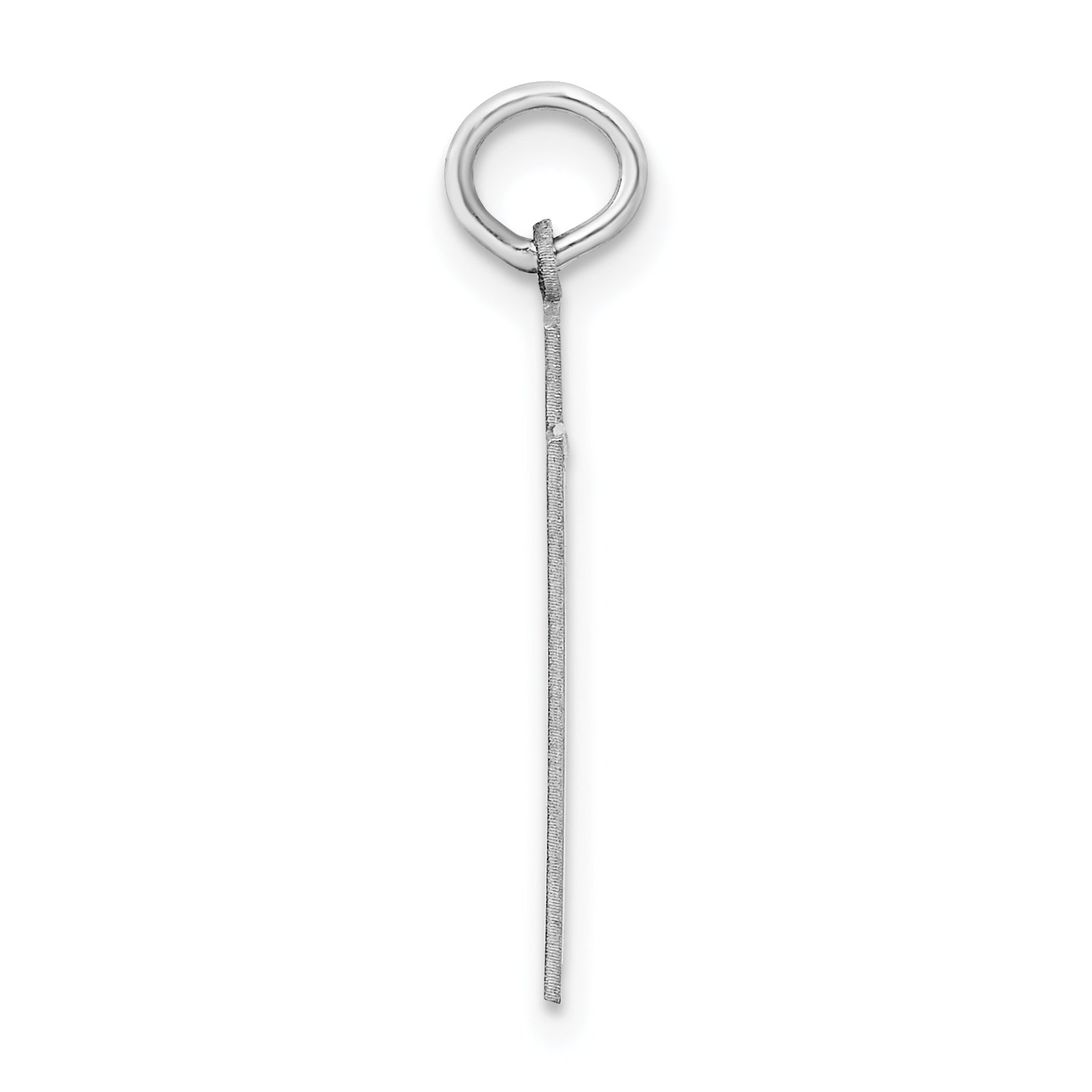 Sterling Silver Silver/Rhodium-Plated Satin Number 51 Charm