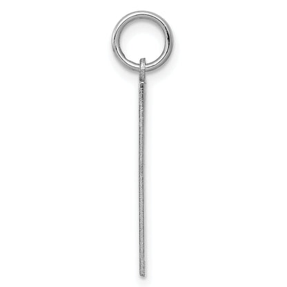 Sterling Silver Silver/Rhodium-Plated Satin Number 1 Charm