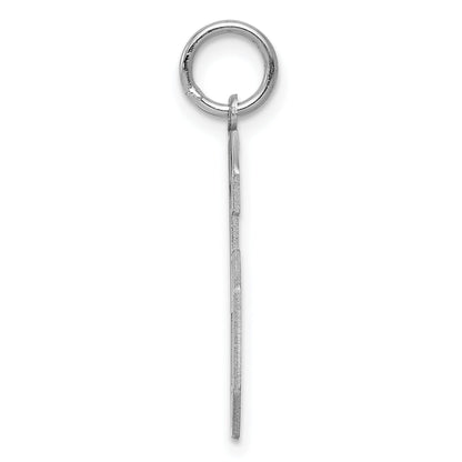 Sterling Silver Silver/Rhodium-Plated Satin Number 6 Charm