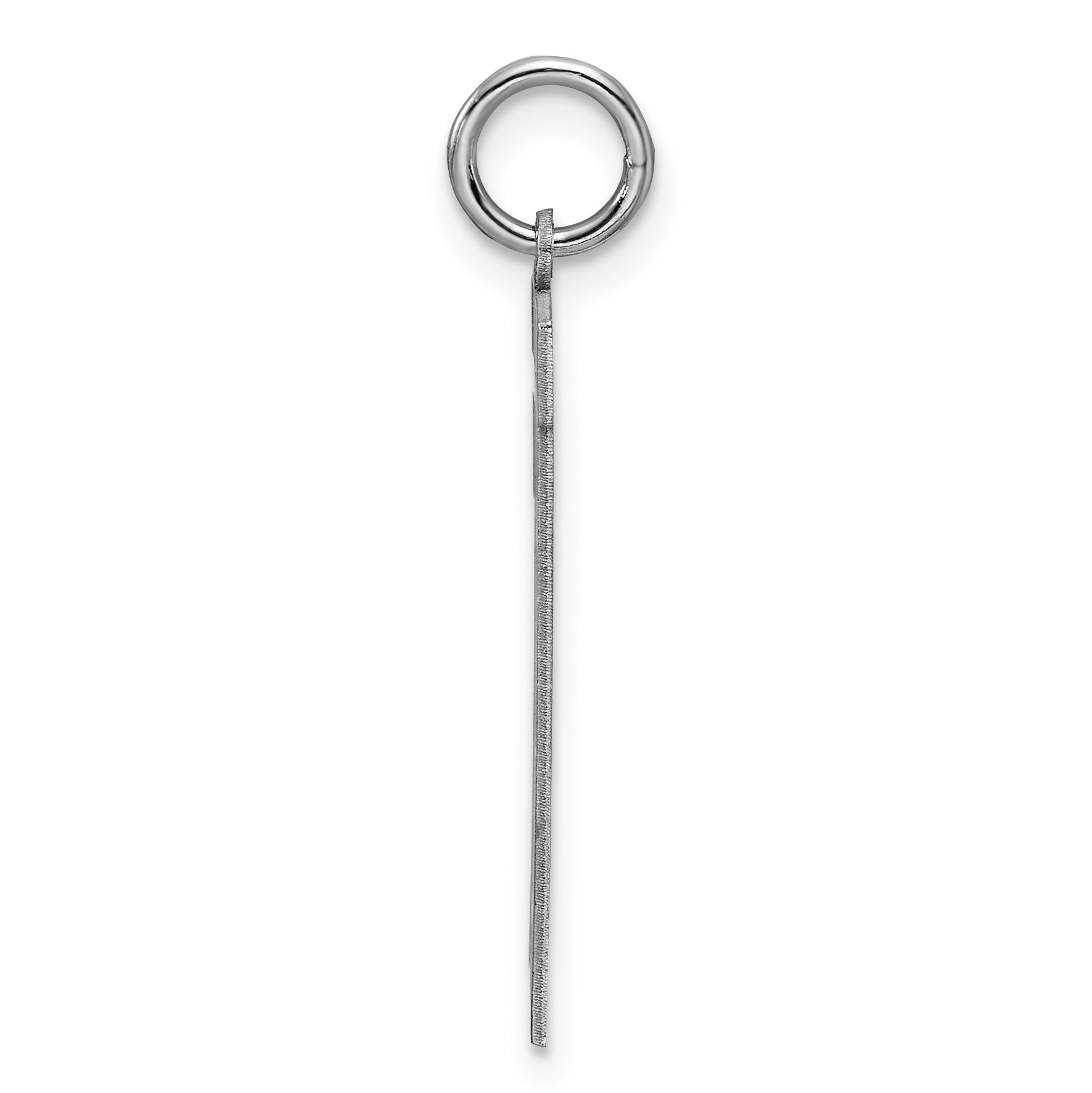 Sterling Silver Silver/Rhodium-Plated Satin Number 11 Charm