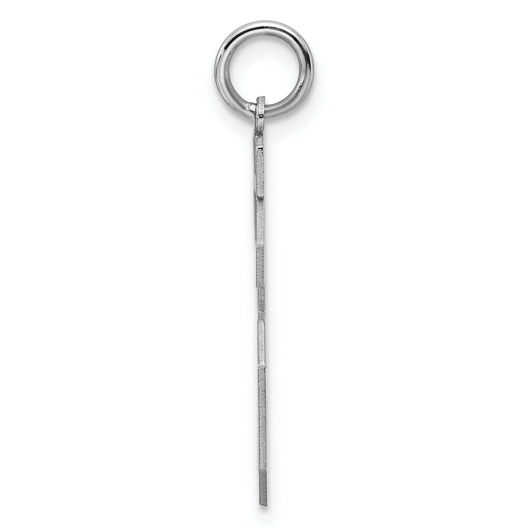 Sterling Silver Silver/Rhodium-Plated Satin Number 16 Charm