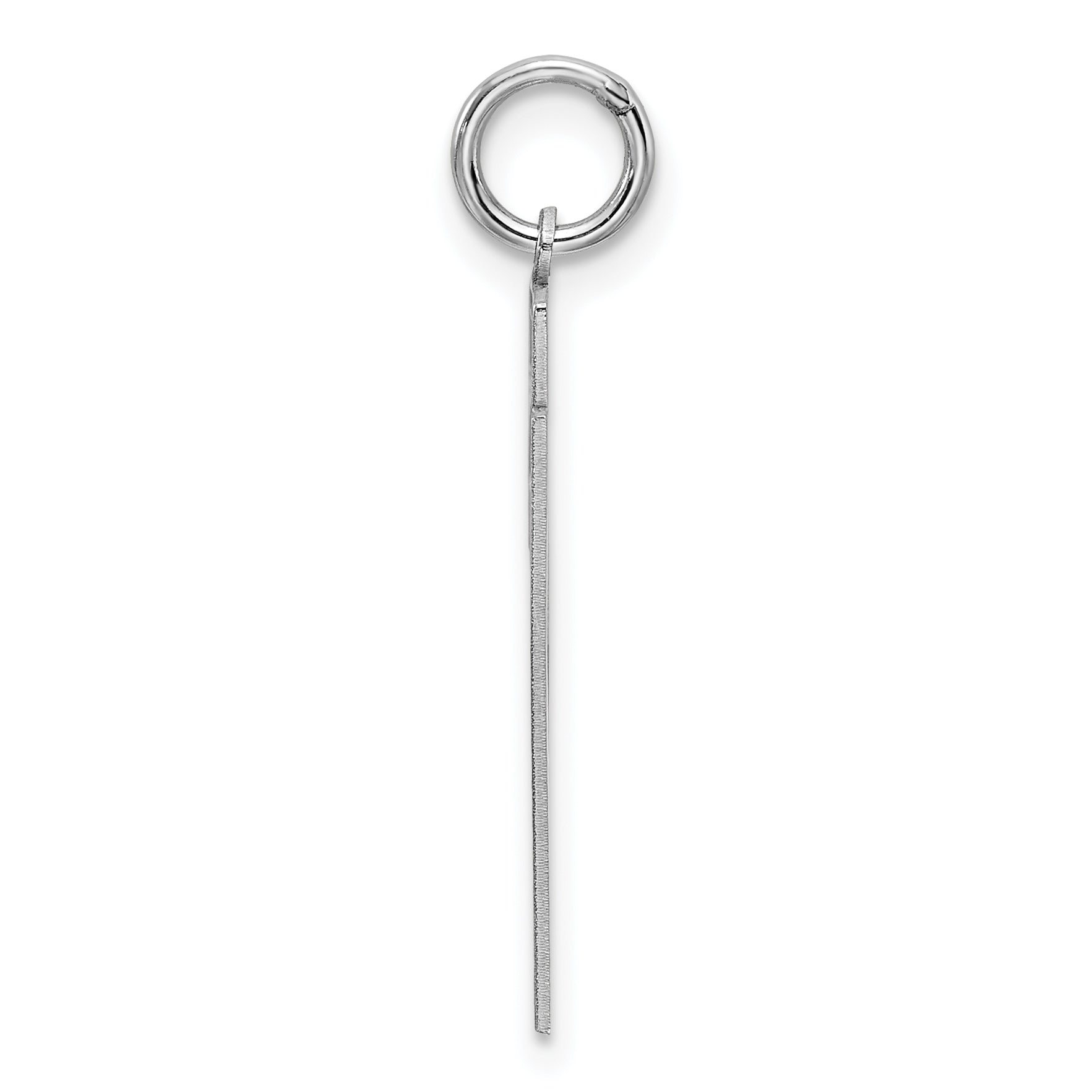 Sterling Silver Silver/Rhodium-Plated Satin Number 21 Charm