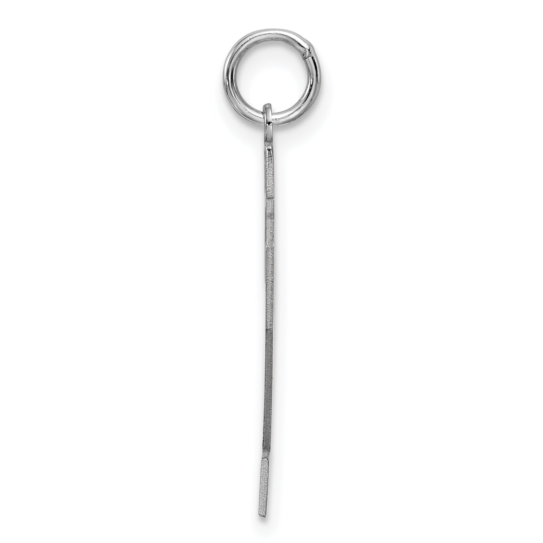 Sterling Silver Silver/Rhodium-Plated Satin Number 22 Charm