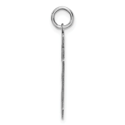 Sterling Silver Silver/Rhodium-Plated Satin Number 30 Charm