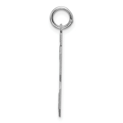 Sterling Silver Silver/Rhodium-Plated Satin Number 33 Charm