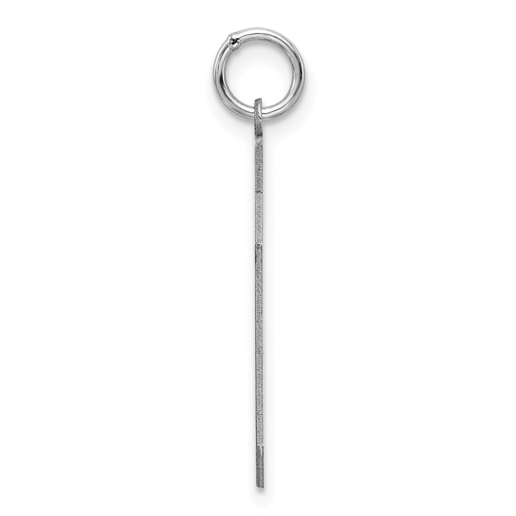 Sterling Silver Silver/Rhodium-Plated Satin Number 40 Charm