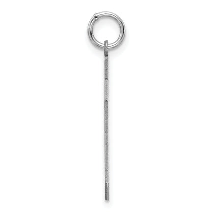 Sterling Silver Silver/Rhodium-Plated Satin Number 40 Charm