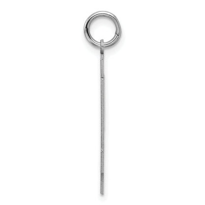 Sterling Silver Silver/Rhodium-Plated Satin Number 44 Charm