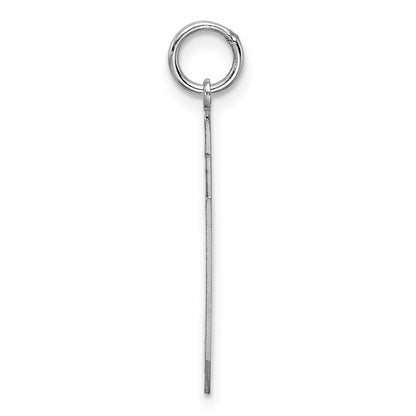 Sterling Silver Silver/Rhodium-Plated Satin Number 70 Charm