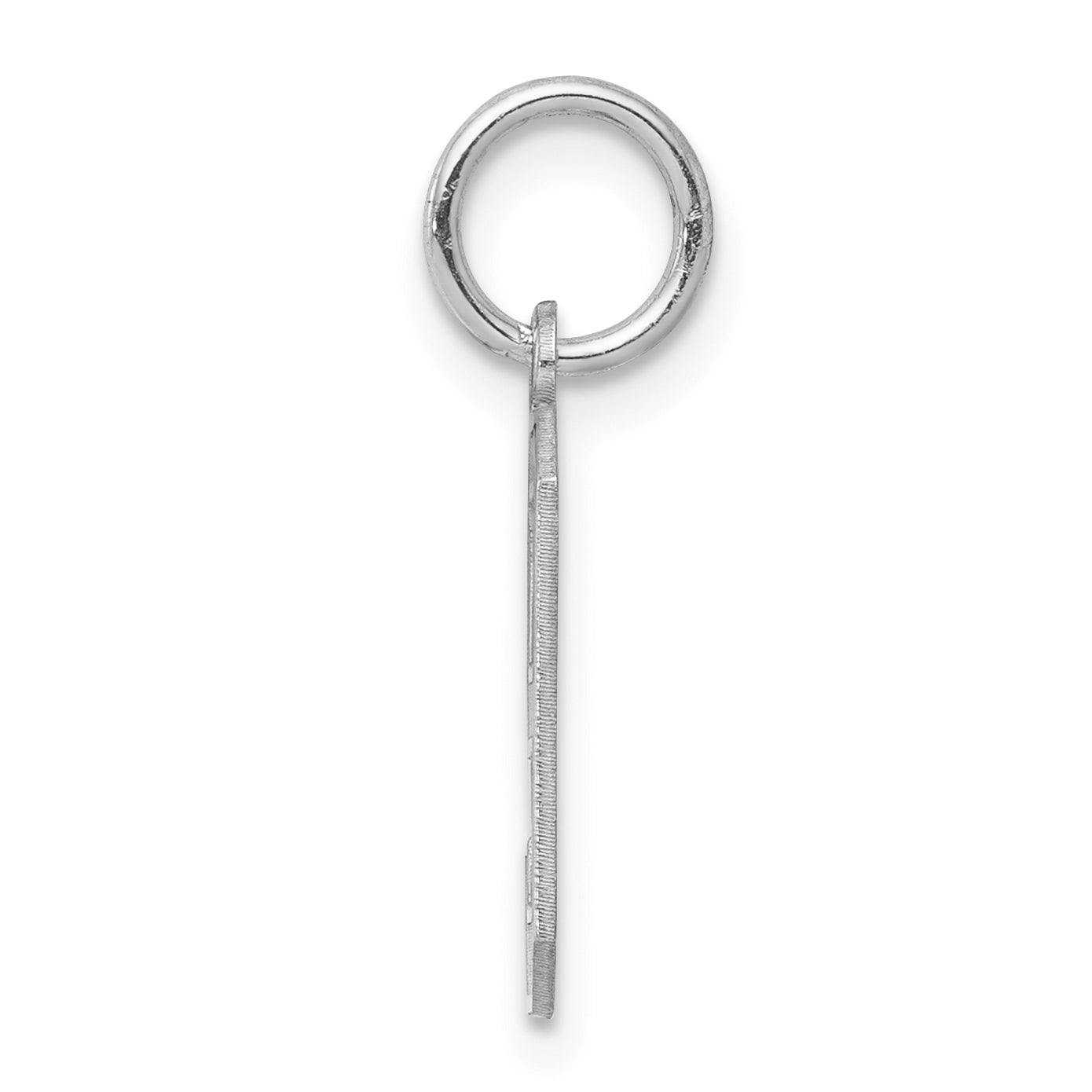 Sterling Silver Silver/Rhodium-Plated Satin Number 9 Charm