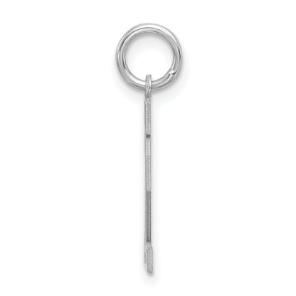 Sterling Silver Silver/Rhodium-Plated Satin Number 12 Charm