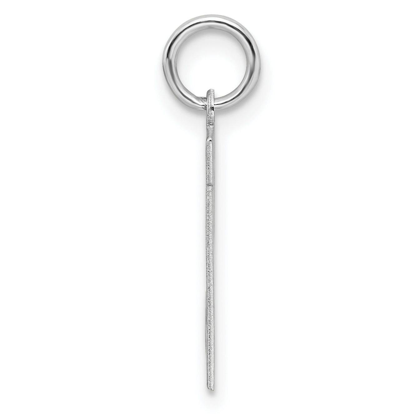 Sterling Silver Silver/Rhodium-Plated Satin Number 21 Charm