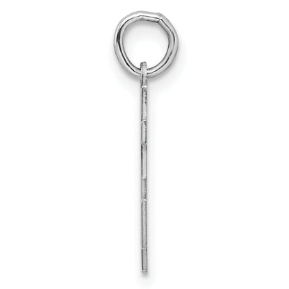 Sterling Silver Silver/Rhodium-Plated Satin Number 25 Charm