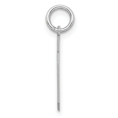 Sterling Silver Silver/Rhodium-Plated Satin Number 30 Charm