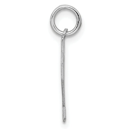 Sterling Silver Silver/Rhodium-Plated Satin Number 32 Charm