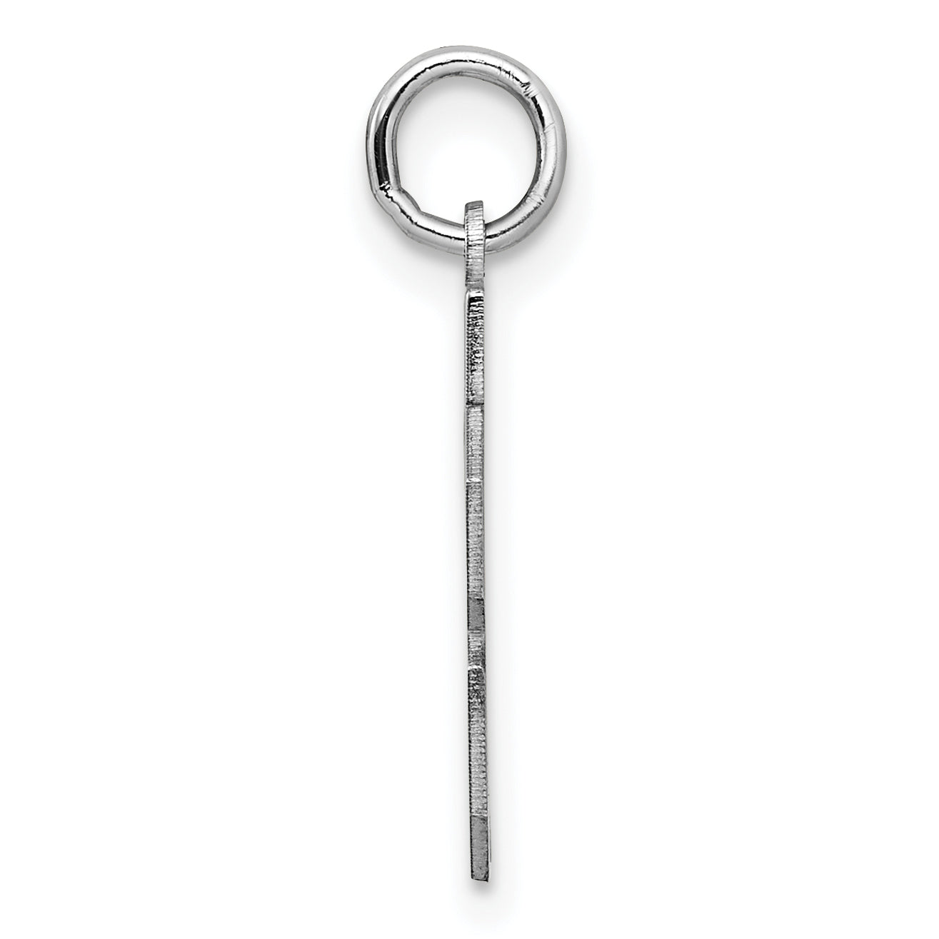 Sterling Silver Silver/Rhodium-Plated Satin Number 38 Charm