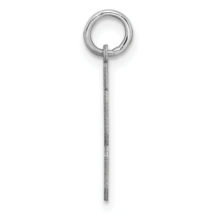 Sterling Silver Silver/Rhodium-Plated Satin Number 43 Charm