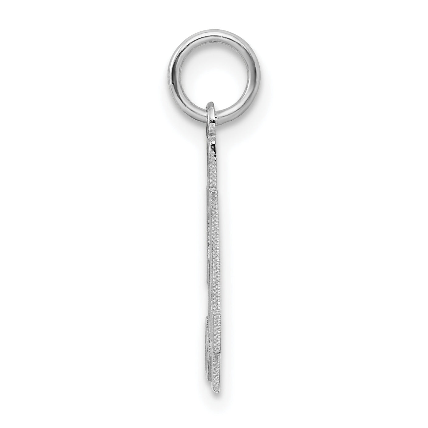 Sterling Silver Silver/Rhodium-Plated Satin Number 54 Charm