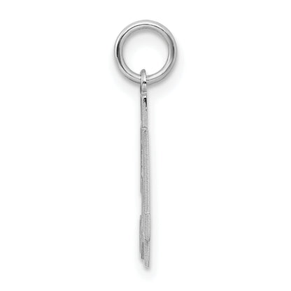 Sterling Silver Silver/Rhodium-Plated Satin Number 54 Charm