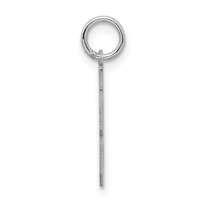 Sterling Silver Silver/Rhodium-Plated Satin Number 58 Charm