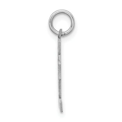 Sterling Silver Silver/Rhodium-Plated Satin Number 62 Charm