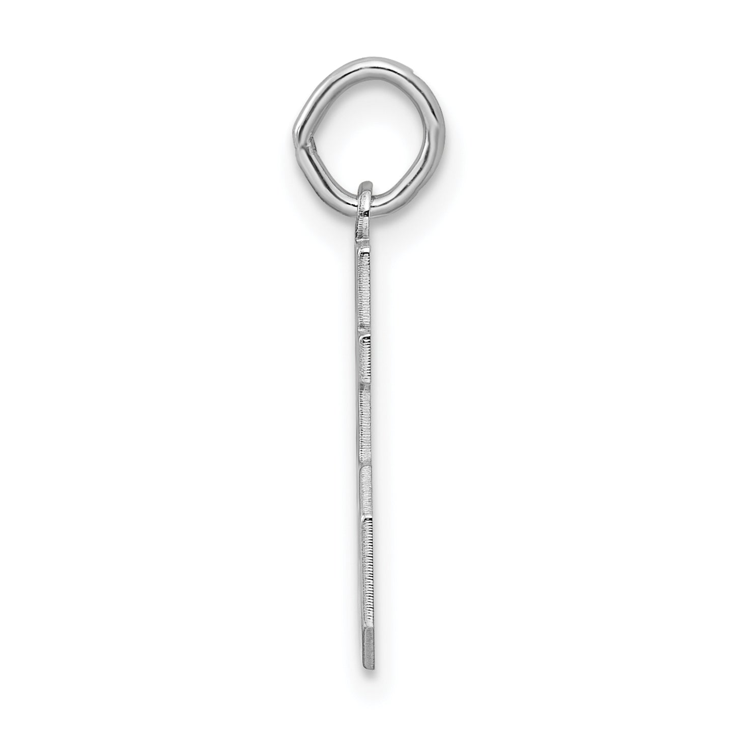 Sterling Silver Silver/Rhodium-Plated Satin Number 65 Charm