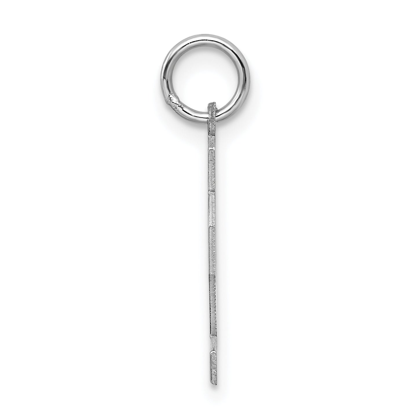 Sterling Silver Silver/Rhodium-Plated Satin Number 72 Charm