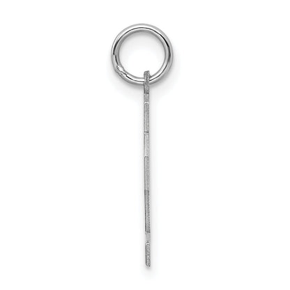 Sterling Silver Silver/Rhodium-Plated Satin Number 72 Charm