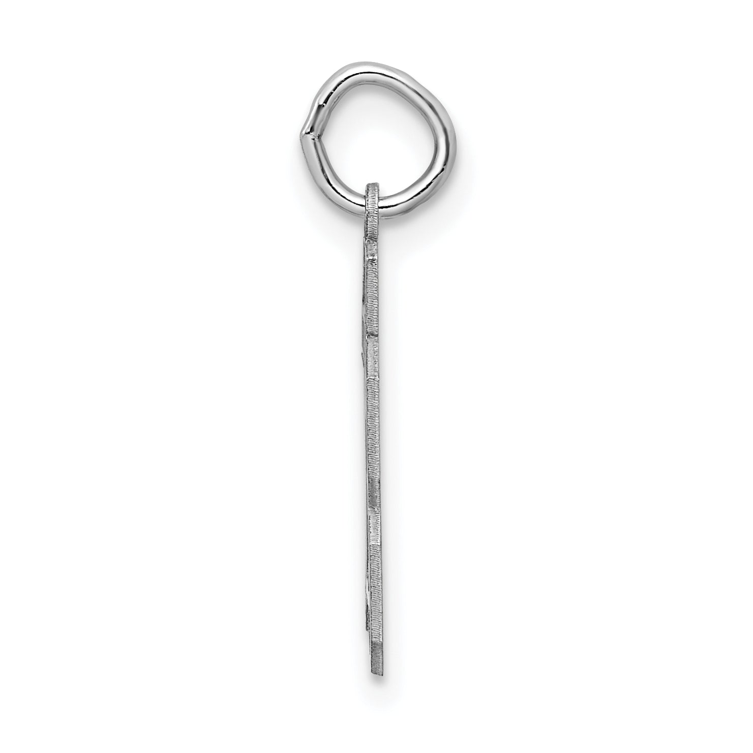 Sterling Silver Silver/Rhodium-Plated Satin Number 73 Charm
