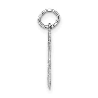 Sterling Silver Silver/Rhodium-Plated Satin Number 85 Charm