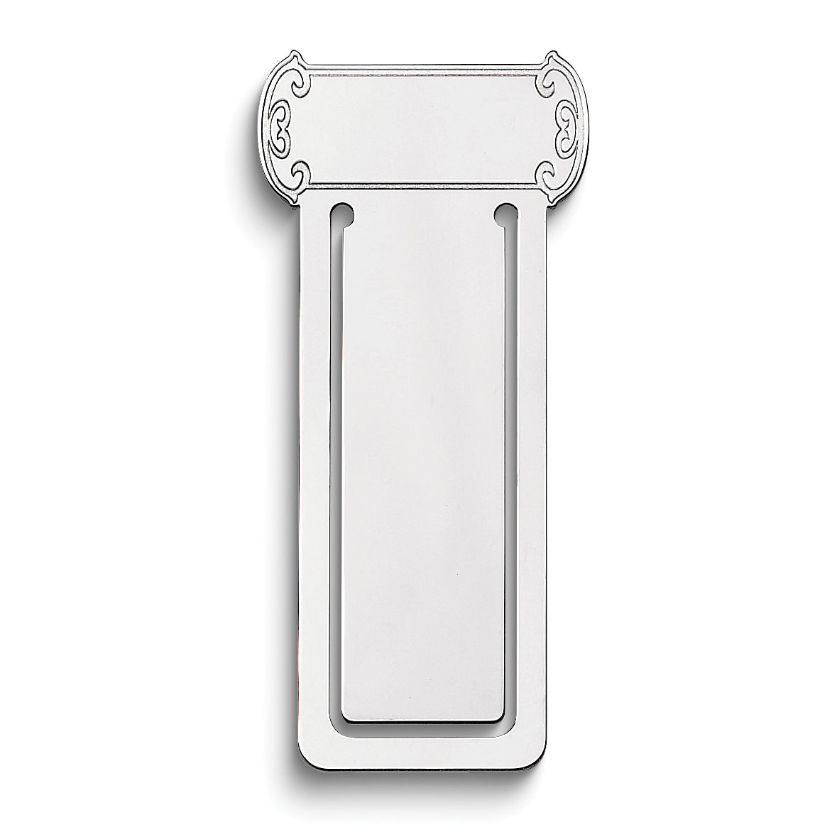 Sterling Silver Rhodium-Plated Blank Version Book Mark