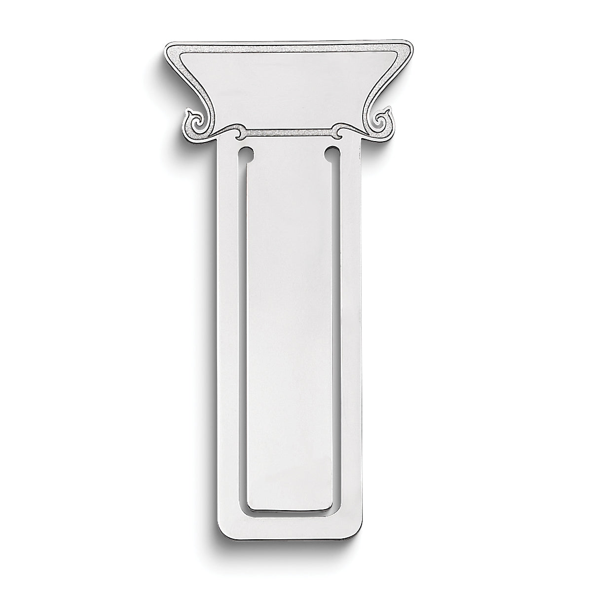 Sterling Silver Rhodium-Plated Blank Version Book Mark