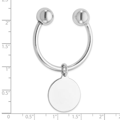 Sterling Silver Rhodium Plated Key Chain