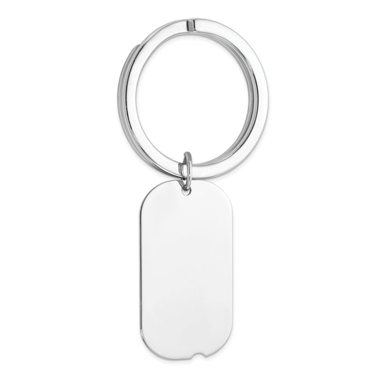 Sterling Silver Rhodium-Plated Key Chain